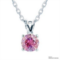 1 Carat Fancy Pink Solitaire Pendant Made with Swarovski Zirconia